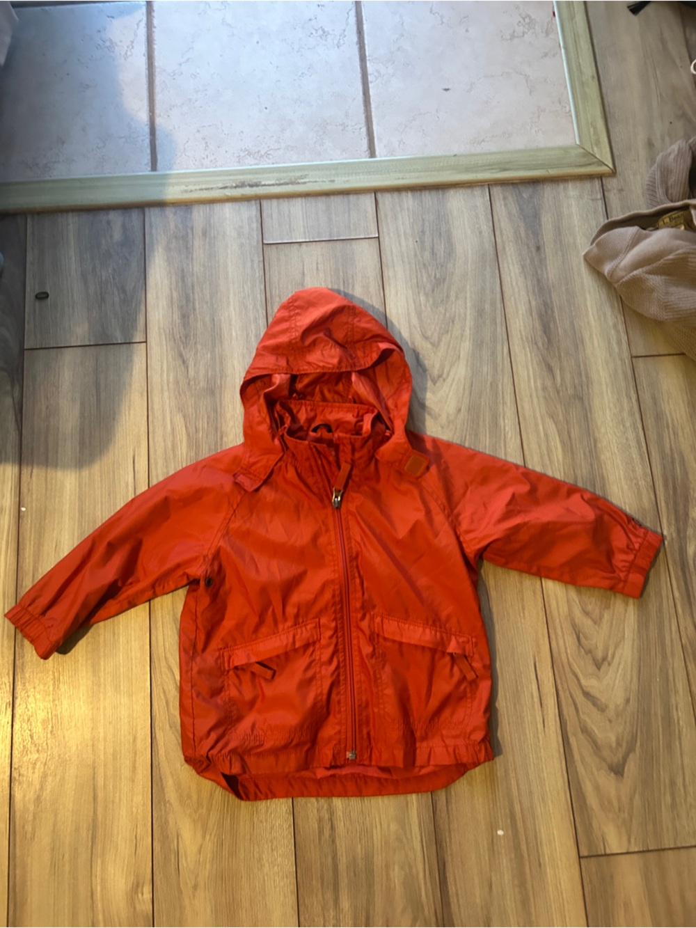 GAP Baby Orange Packable Hooded Jacket